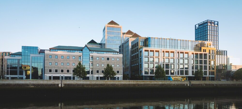 Modern office buildings in Dublin by Jin Gong