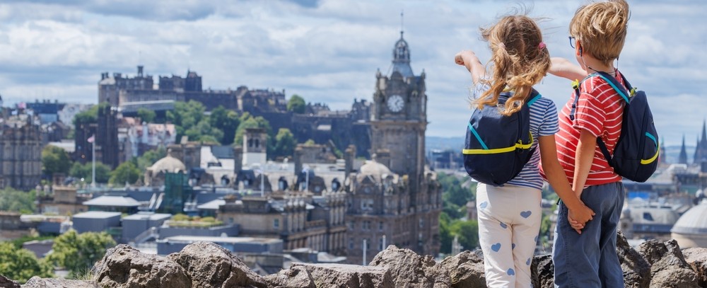 Two children in Edinburgh
