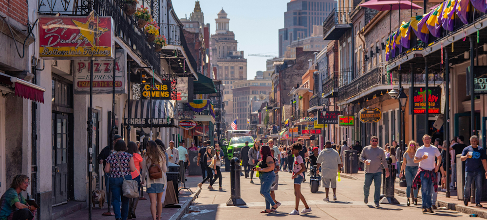 Bourbon Street Crowd in New Orleans by Kristina Volgenau on Unsplash