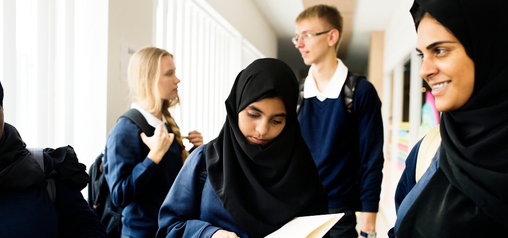 group of students at school