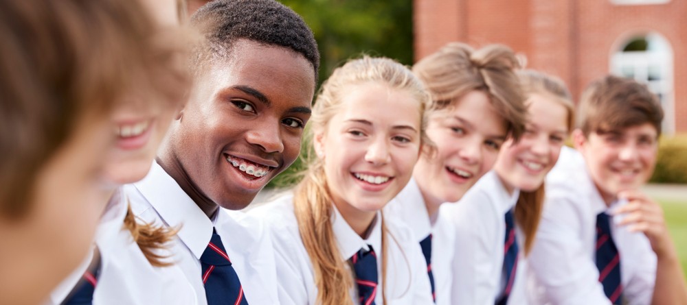 School children in uniforms