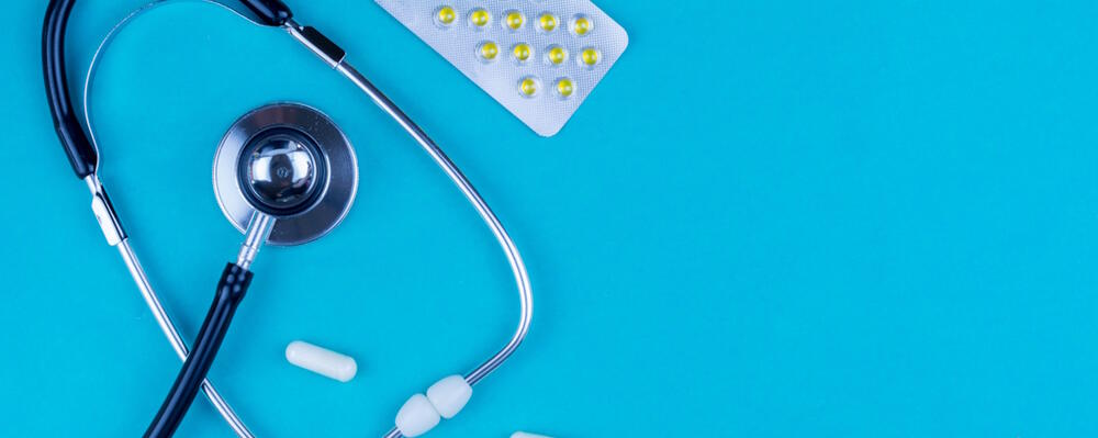 stethoscope and medications