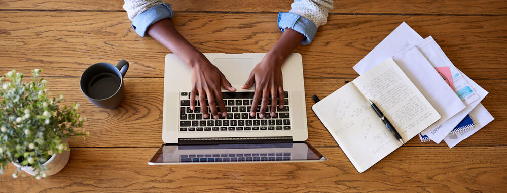 searching online for a job